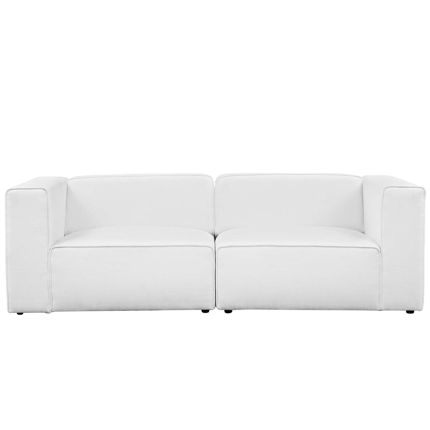 Mingle 2 Piece Upholstered Fabric Sectional Sofa Set