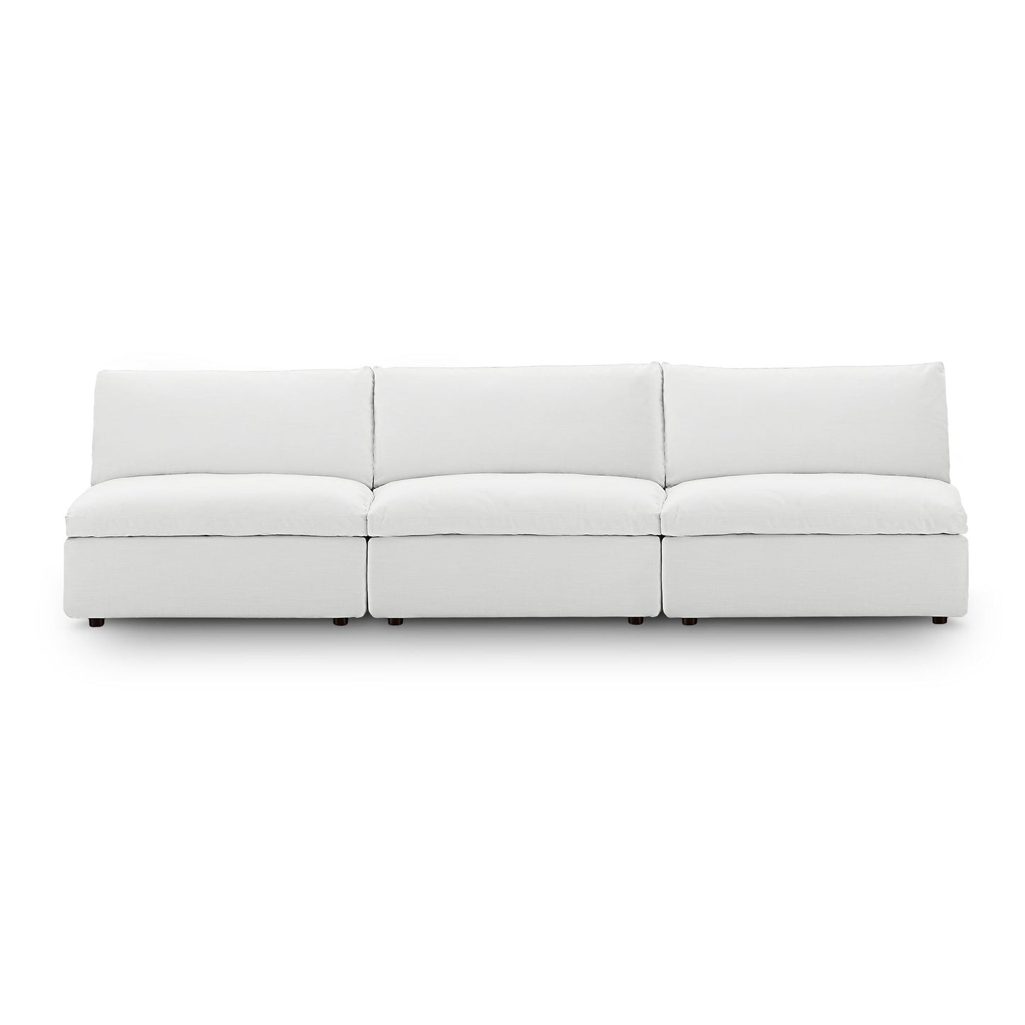 Commix Down Filled Overstuffed 3-Piece Armless Sectional Sofa