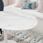 Lippa Oval Artificial Marble Dining Table