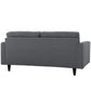 Empress Upholstered Fabric Loveseat
