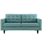 Empress Upholstered Fabric Loveseat