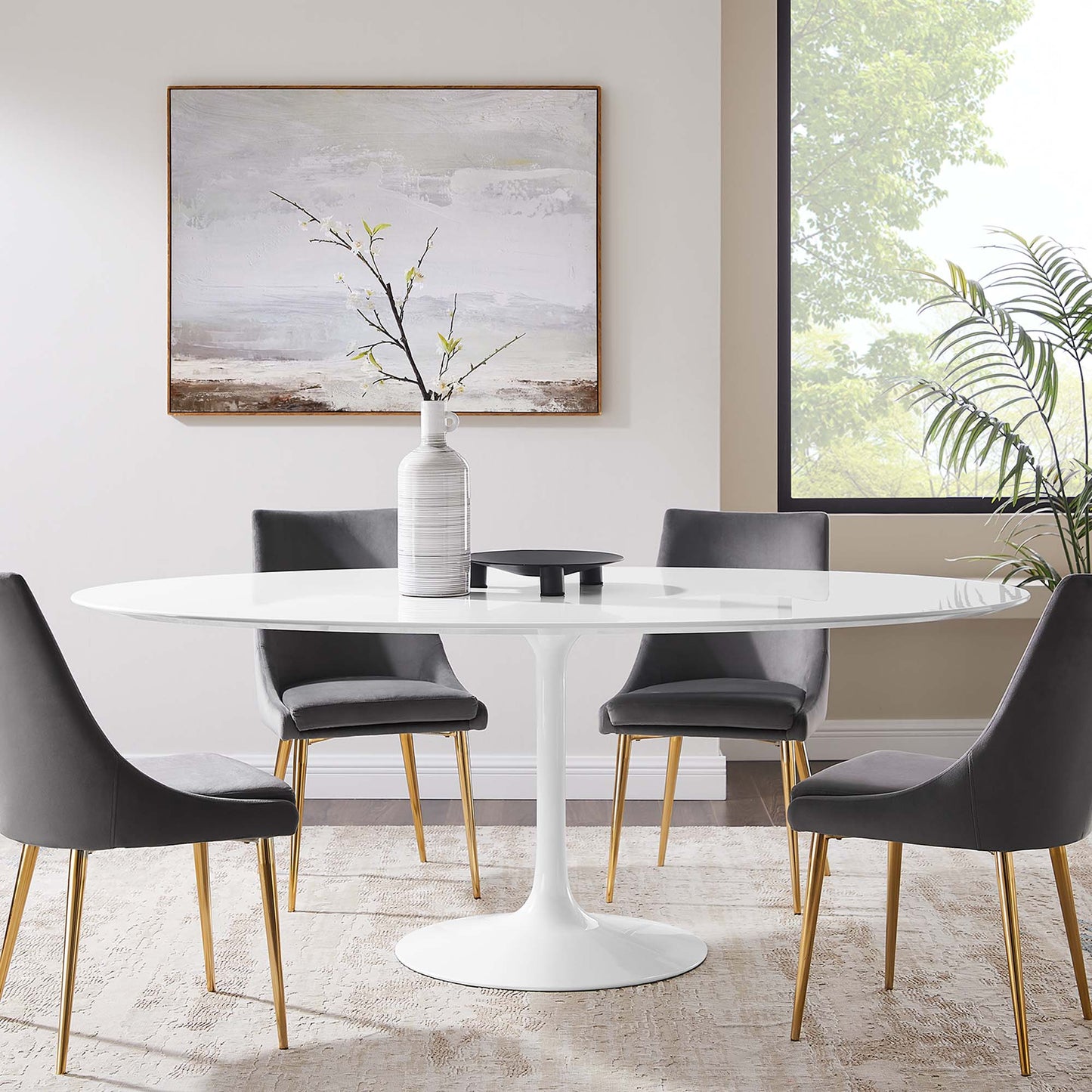 Lippa Oval Wood Dining Table