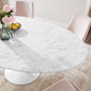 Lippa Oval Artificial Marble Dining Table