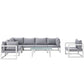 Fortuna 8 Piece Outdoor Patio Sectional Sofa Set