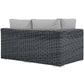 Summon Outdoor Patio Sunbrella® Left Arm Loveseat