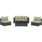 Sojourn 5 Piece Outdoor Patio Sunbrella® Sectional Set