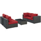 Sojourn 5 Piece Outdoor Patio Sunbrella® Sectional Set