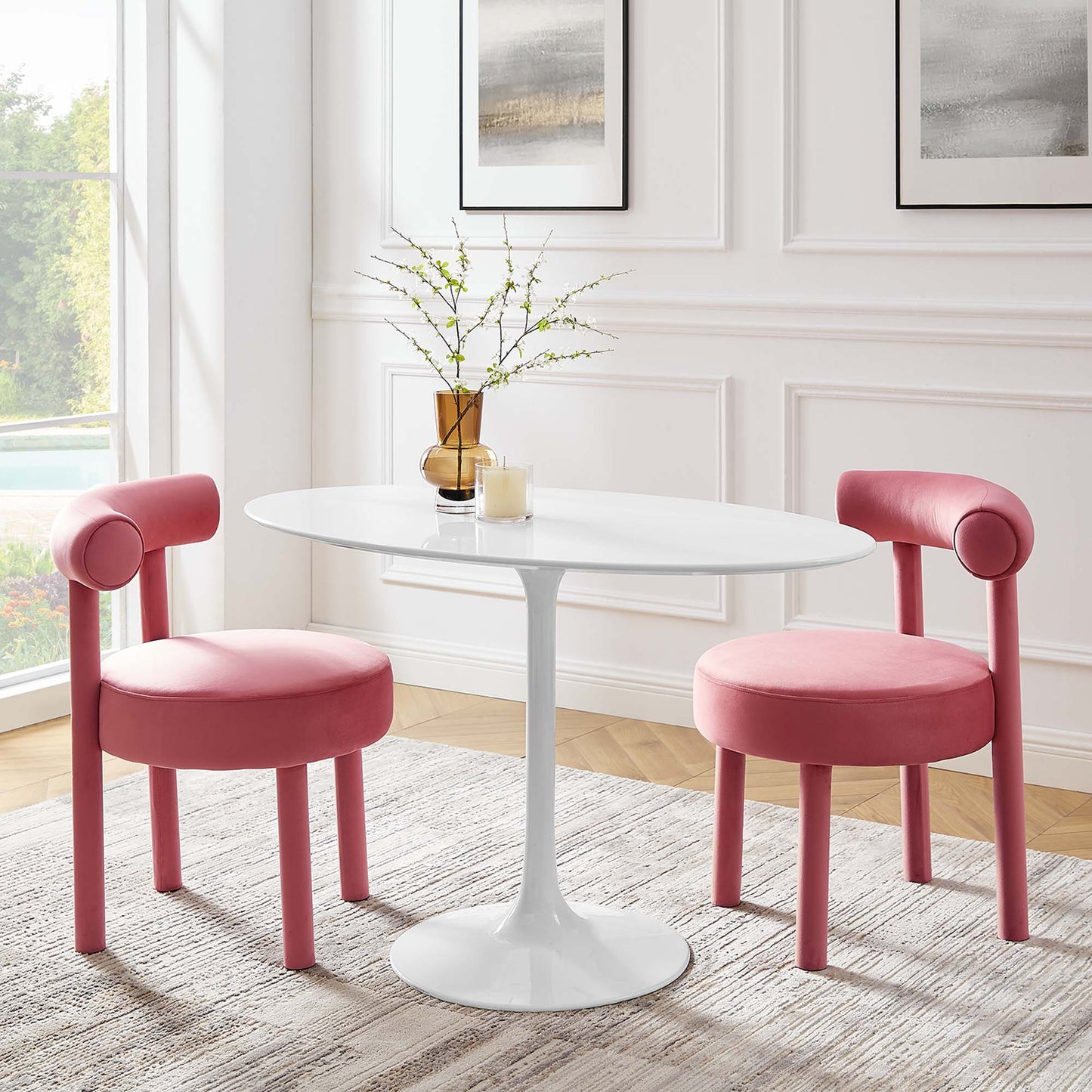 Lippa Oval Wood Dining Table