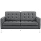 Loft Upholstered Fabric Loveseat