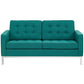Loft Upholstered Fabric Loveseat