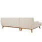 Engage Left-Facing Upholstered Fabric Sectional Sofa