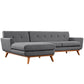 Engage Left-Facing Upholstered Fabric Sectional Sofa