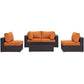 Convene 5 Piece Outdoor Patio Sectional Set