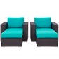 Convene 4 Piece Outdoor Patio Sectional Set