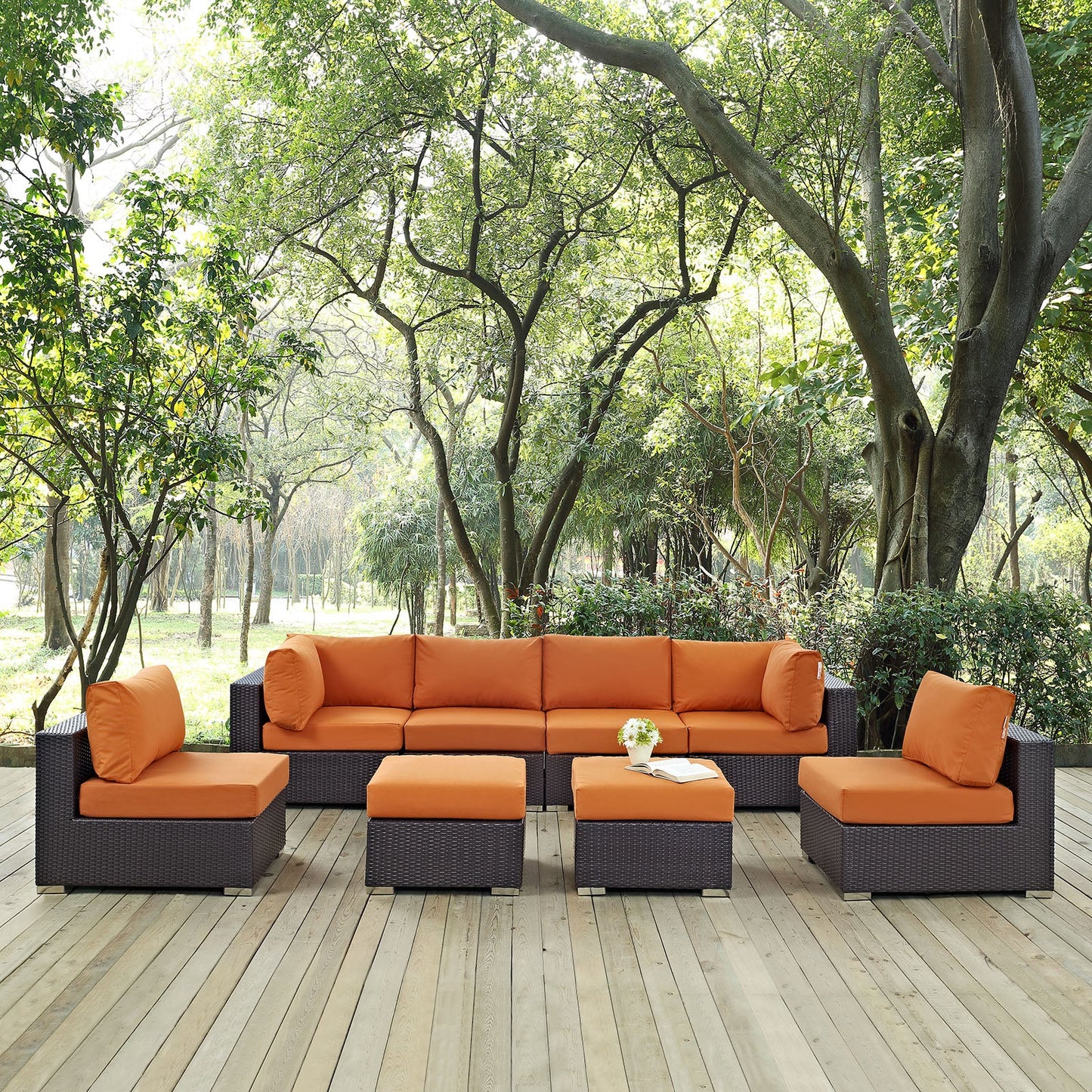 Convene 8 Piece Outdoor Patio Sectional Set