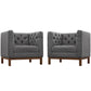 Panache Living Room Set Upholstered Fabric Set of 2