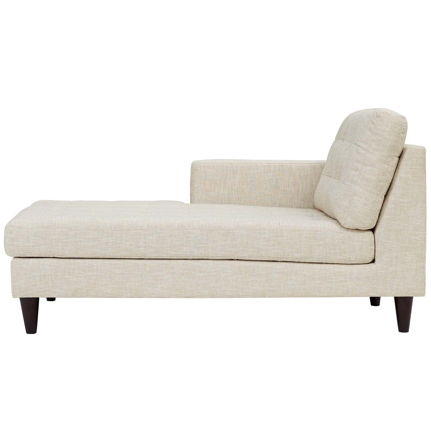 Empress Left-Arm Upholstered Fabric Chaise