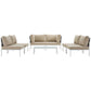 Harmony 7 Piece Outdoor Patio Aluminum Sectional Sofa Set