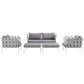 Harmony 5 Piece Outdoor Patio Aluminum Sectional Sofa Set