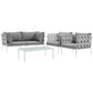 Harmony 5  Piece Outdoor Patio Aluminum Sectional Sofa Set
