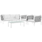 Harmony 5  Piece Outdoor Patio Aluminum Sectional Sofa Set