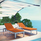 Shore 3 Piece Outdoor Patio Aluminum Chaise with Cushions