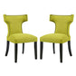 Curve Fabric Dining Side Chair Set of 2
