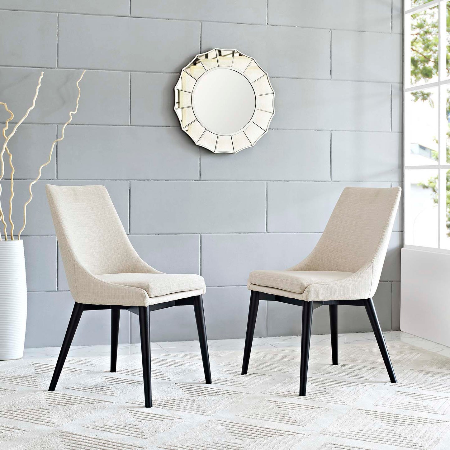 Viscount Dining Side Chair Fabric Set of 2