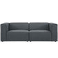 Mingle 2 Piece Upholstered Fabric Sectional Sofa Set