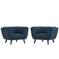 Bestow 2 Piece Upholstered Fabric Armchair Set