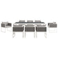 Stance 9 Piece Outdoor Patio Aluminum Dining Set