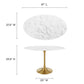 Lippa Oval Artificial Marble Dining Table