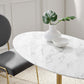 Lippa Oval Artificial Marble Dining Table