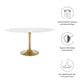 Lippa Oval Artificial Marble Dining Table