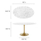 Lippa Oval Artificial Marble Dining Table