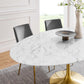 Lippa Oval Artificial Marble Dining Table