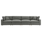 Commix 4 Piece Down Filled Overstuffed Sectional Sofa Set