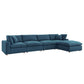 Commix 5 Piece Down Filled Overstuffed Sectional Sofa Set