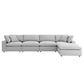 Commix 5 Piece Down Filled Overstuffed Sectional Sofa Set