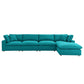 Commix 5 Piece Down Filled Overstuffed Sectional Sofa Set