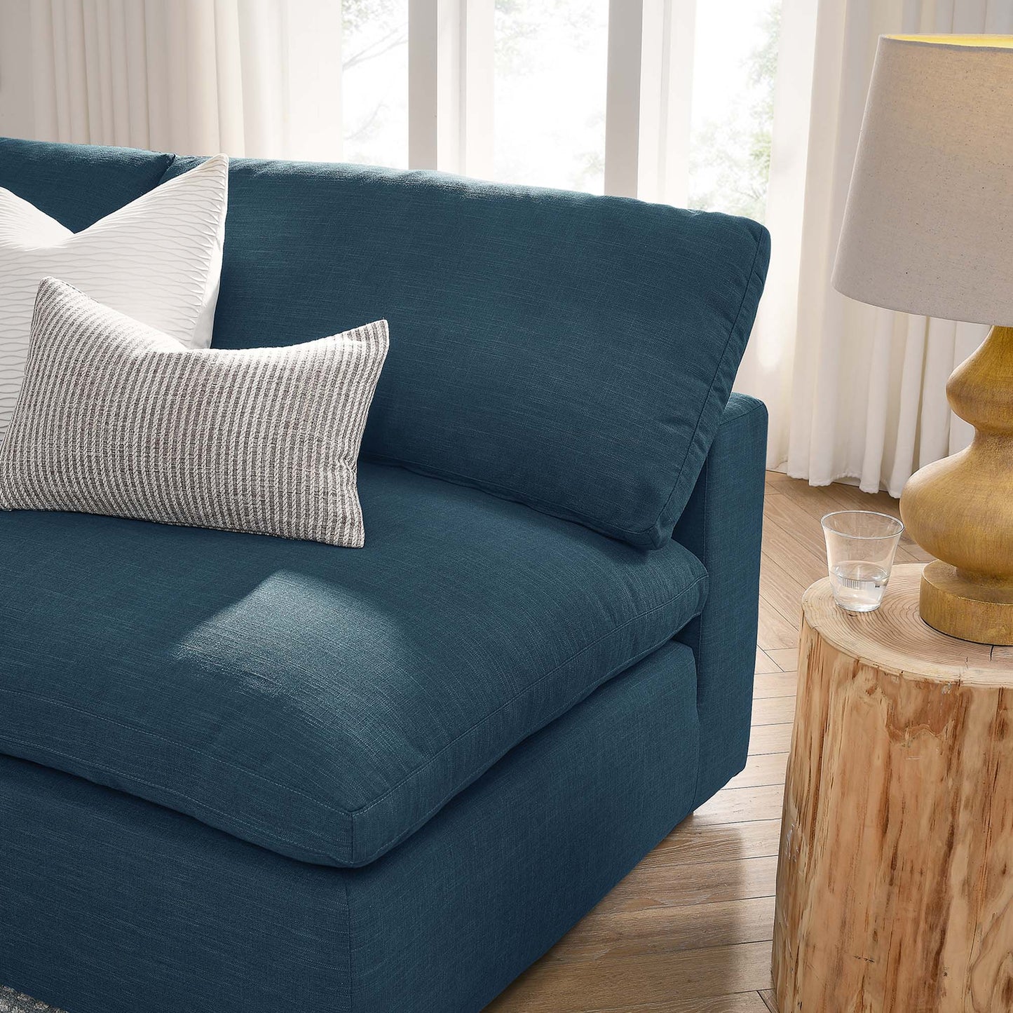 Commix 5-Piece Down Filled Overstuffed Armless Sectional Sofa