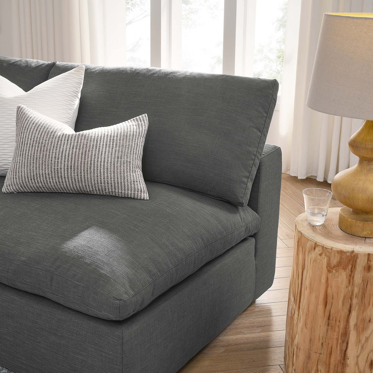 Commix 5-Piece Down Filled Overstuffed Armless Sectional Sofa