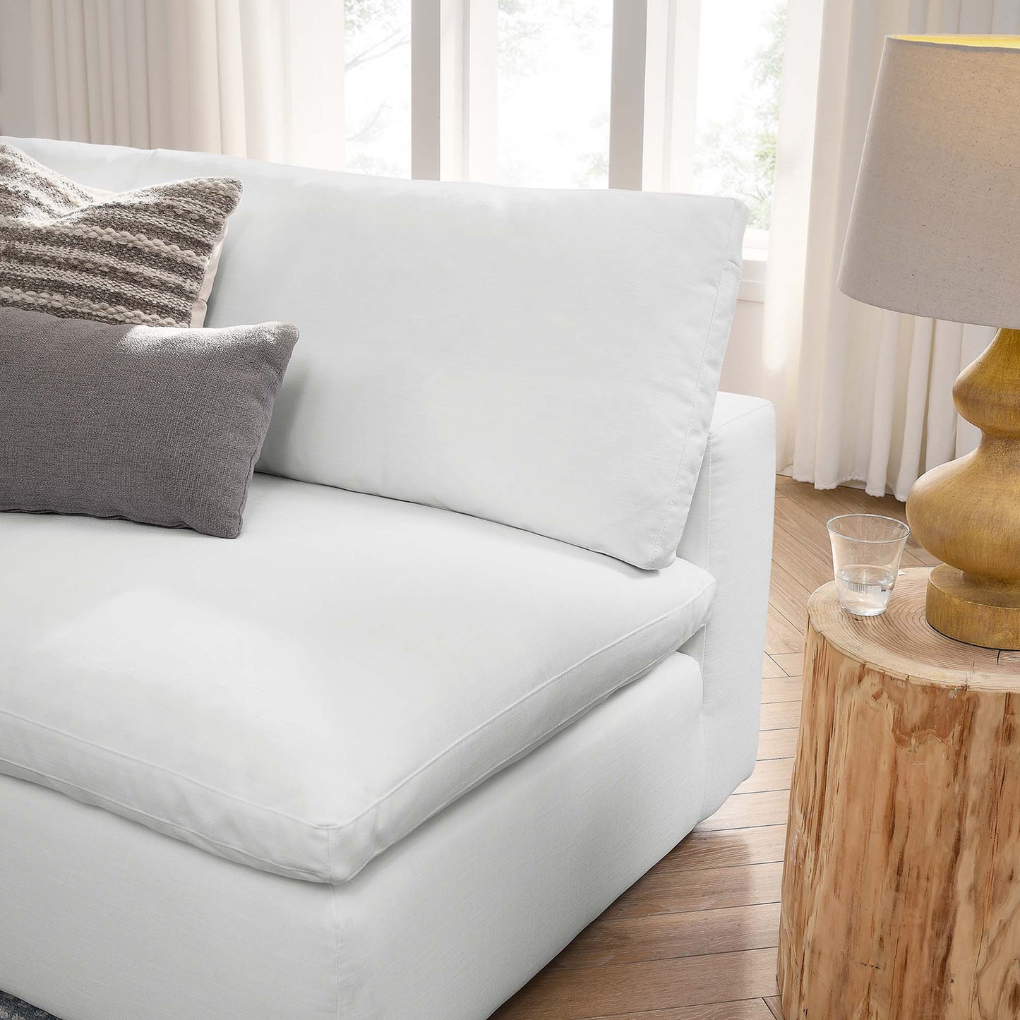 Commix 5-Piece Down Filled Overstuffed Armless Sectional Sofa