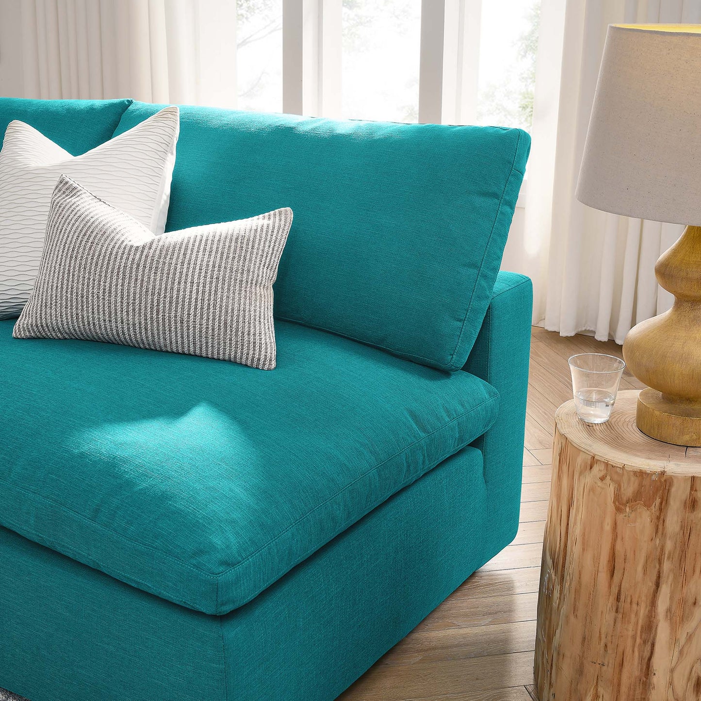 Commix 5-Piece Down Filled Overstuffed Armless Sectional Sofa