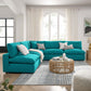 Commix 5-Piece Down Filled Overstuffed Armless Sectional Sofa