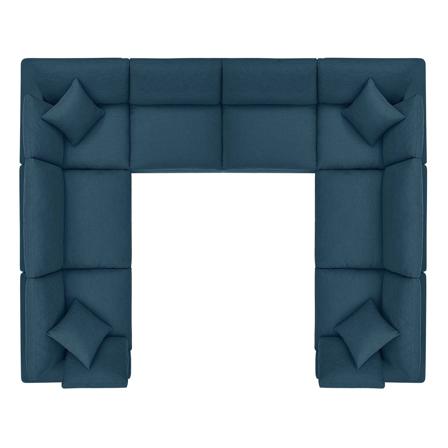 Commix 8-Piece Down Filled Overstuffed Sectional Sofa