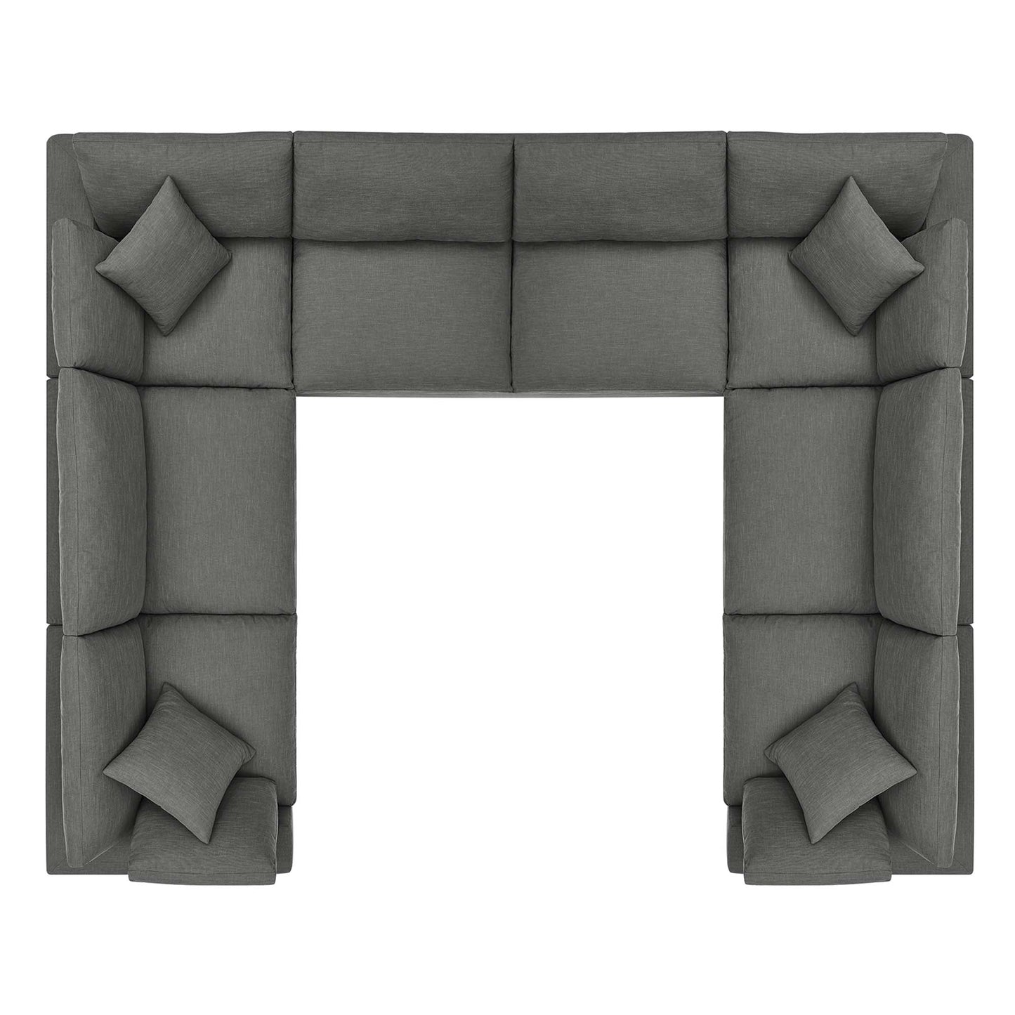 Commix 8-Piece Down Filled Overstuffed Sectional Sofa