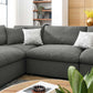 Commix 8-Piece Down Filled Overstuffed Sectional Sofa