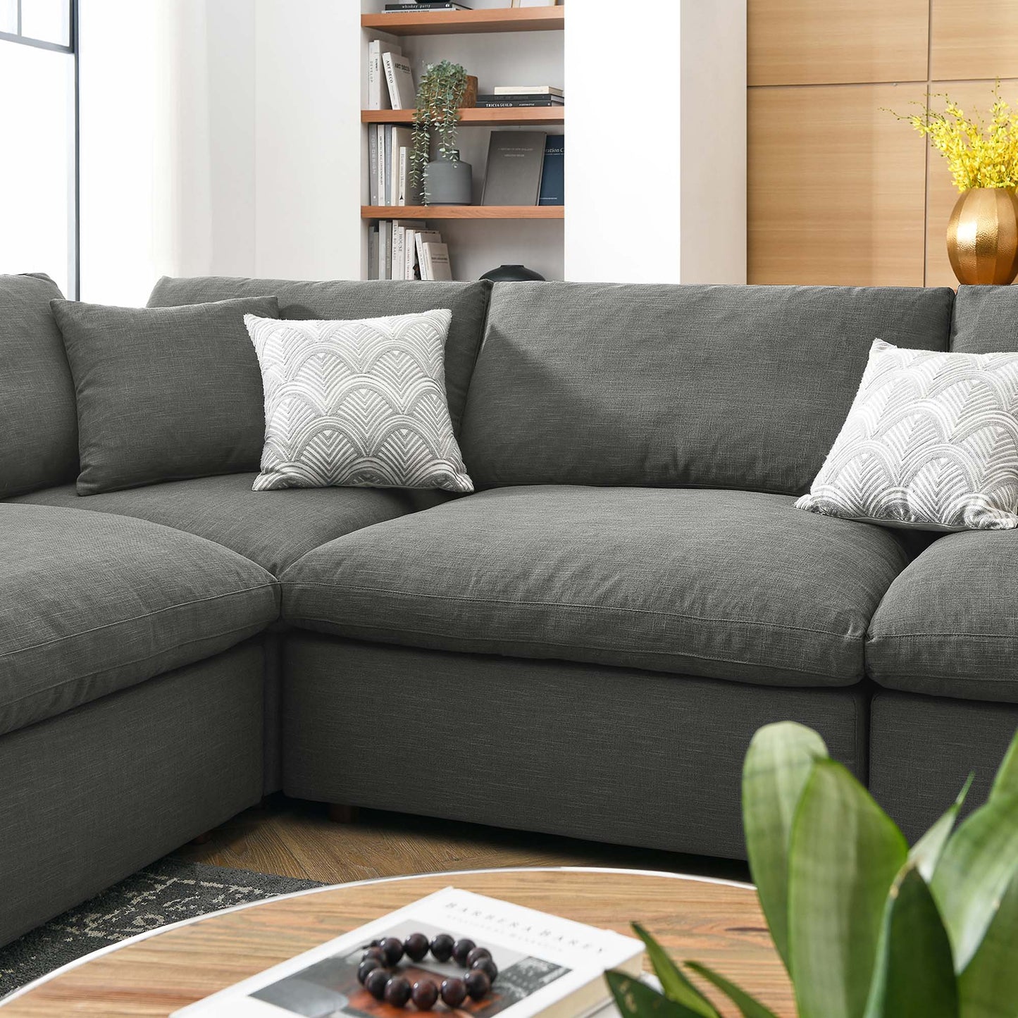 Commix 8-Piece Down Filled Overstuffed Sectional Sofa