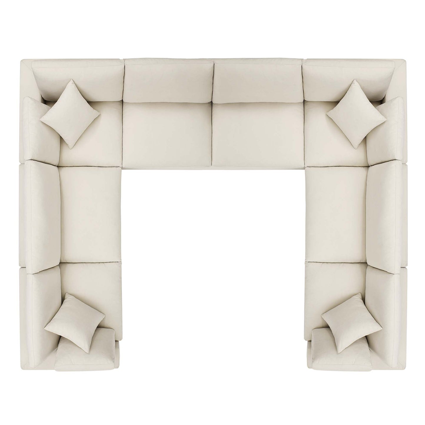 Commix 8-Piece Down Filled Overstuffed Sectional Sofa